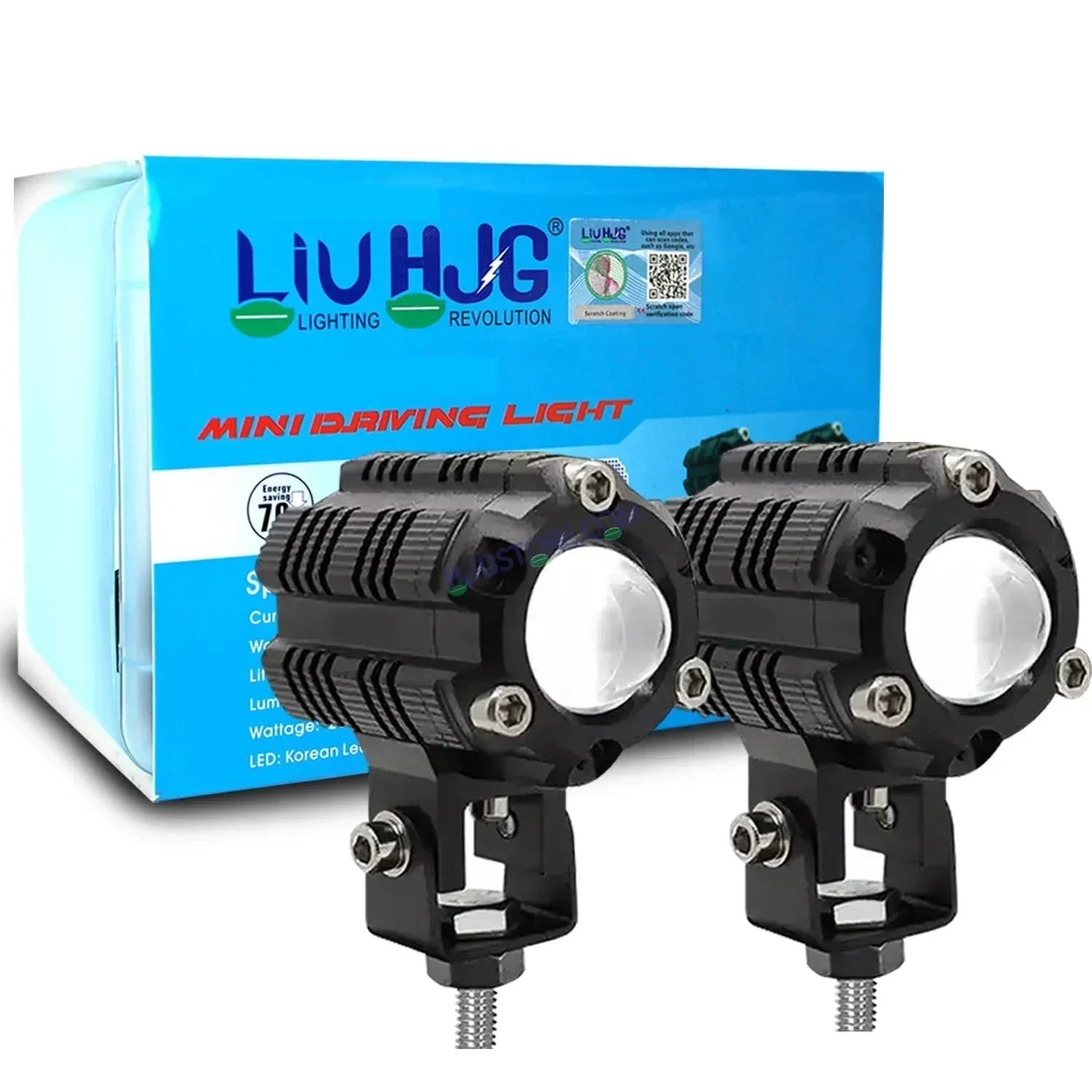 LIUHJG LIU HJG Heavy Mini Drive with Canbus LED Fog Light Bulb Lamp For Cars and Motorcycles Dual Color (White & Yellow) With Cooling Fan 2Pcs with Canbus Wiring - Biker.Store - www.biker.store