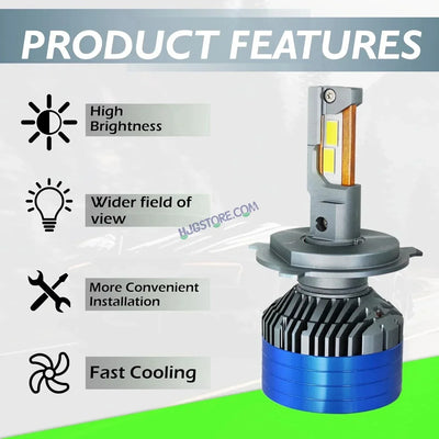 HJG 300W H8/H9/H11/H16 LED Vehicle Headlight Bulb (2 * 150 WATTS) 2 Pc LED Headlight Bulb H8/H9/H11/H16 Socket 300W High Power LED Bulbs 6500K 40,000 Lumens 300W For All Cars SUV Motorcycle Universal (White) AC/DC 300Watt) - Type H8/H9/H11/H16 Socket - Biker.Store - www.biker.store