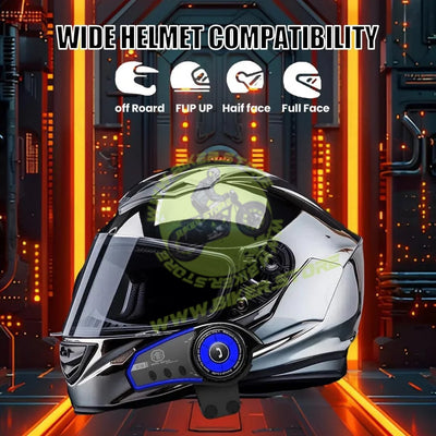 MOTO GENIUS BT35 Wireless Bluetooth 5.0 Helmet Headset, Hands-Free with Mic, Stereo Sound, Waterproof, Noise Reduction | Compatible with iOS & Android - Biker.Store - www.biker.store