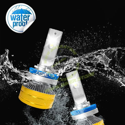 MOTO GENIUS Super Bright 300W LED Headlight Conversion Kit for Cars & Motorbikes | H8 Bulbs | Waterproof Steel & Aluminium Design | High-Performance, Energy-Efficient (Pack of 2) - Biker.Store - www.biker.store