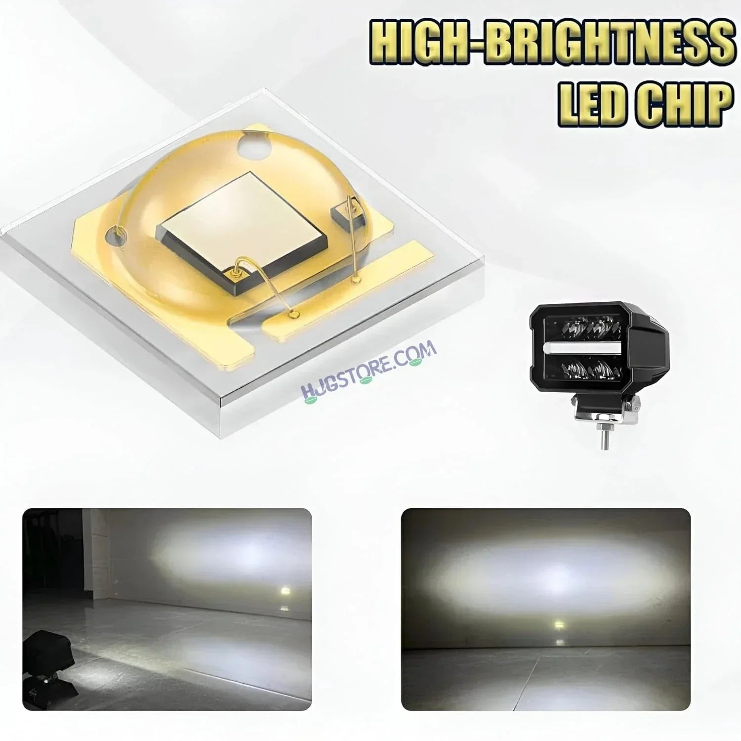 HJG LIU HJG Minus Box New Model Fog Light Minus White DRL HJG Minus Box Dual Lens 60W Foglight with Power Adaptor Foglight Ultra Wide Dual Intensity LED Driving Fog Lights White (1*60W) Universal For All Cars & Bikes, HJG Minus DRL Box Fog, Pack of 1 - Biker.Store - www.biker.store