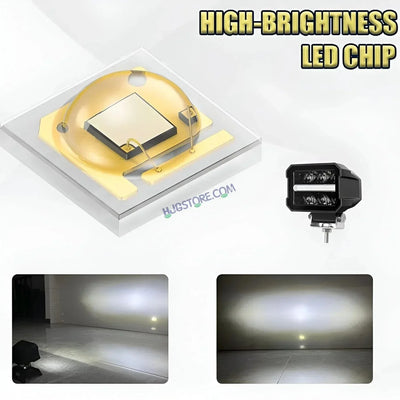 HJG LIU HJG Minus Box New Model Fog Light Minus White DRL HJG Minus Box Dual Lens 60W Foglight with Power Adaptor Foglight Ultra Wide Dual Intensity LED Driving Fog Lights White (1*60W) Universal For All Cars & Bikes, HJG Minus DRL Box Fog, Pack of 1 - Biker.Store - www.biker.store