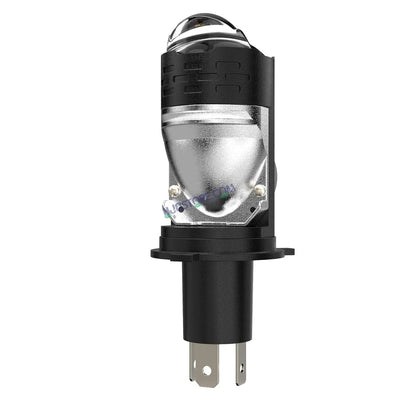 HJG RTD Lens H4 2pc for Car New Model RTD Lens Dual Projector Lens H4 LED Bulb 100W HJG Projector Light H4 LED Mini Projector Lens with Fan Bulb 12000LM Conversion Kit Hi/Lo Beam Headlight 12V/24V for Bike/Car/SUV, Set of 2, Red Devil DRL/White Hi/Lo 2pc - Biker.Store - www.biker.store