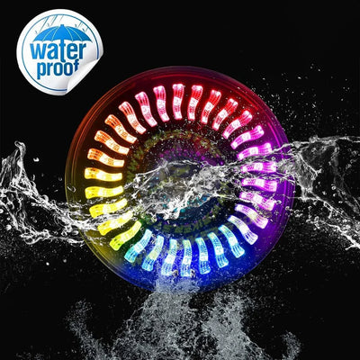 MOTO GENIUS 7 Inch RGB LED Round Headlight for Royal Enfield & Thar | High/Low Beam, Waterproof, Luminous Mode, Acrylic & Aluminum Construction, Durable, DRL, Bright LED (RGB Design) - Biker.Store - www.biker.store