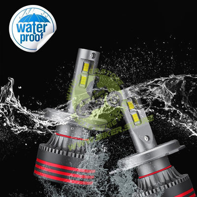 MOTO GENIUS Super Bright 120W Set LED Headlight Conversion Kit for Car & Motorbike, Waterproof Steel & Aluminium Design, High Performance, Energy Efficient (Pack of 2) - Biker.Store - www.biker.store
