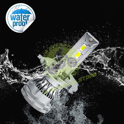 MOTO GENIUS Super Bright 100W LED Headlight Conversion Kit for Car & Motorbike | Waterproof, High Performance, Energy Efficient, Steel & Aluminium Housing – Easy Install(H4) - Biker.Store - www.biker.store