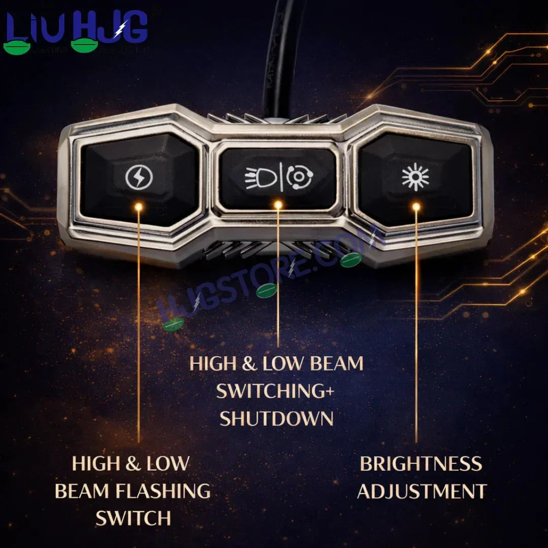 HJG 3 Pin Premium Copper Heavy Duty Wiring Harness Kit 3 Pin 3.4 Meter Wire with Heavy Duty Metal Switch Copper, Included Couplers and Canbus - Foglight Wiring Harness Kit (2 Colour, 3 Wire) LIU HJG 3 Pin Premium Copper Wiring Harness Kit Coupler Fitting - Biker.Store - www.biker.store