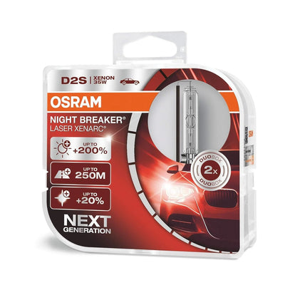 OSRAM Xenarc Night Breaker Laser D2S, Xenon Bulb,35W, Pair - Biker.Store - www.biker.store