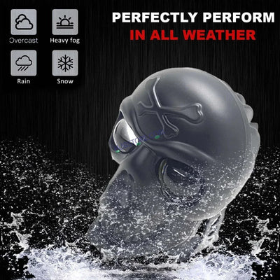 HJG Skull Red Eye Foglight 60W Fog Light For Bike/Car/Thar/Jeep (Cool White/Yellow/Warm White, 40W each) - Pack of 1 HJG New Model Skull Foglight, Pack of 1 HJG - Biker.Store - www.biker.store