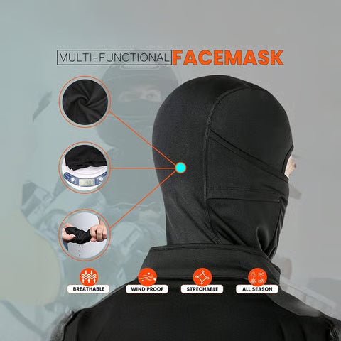 BIKERSTORE.IN Balaclava Face Mask (Black) - Biker.Store - www.biker.store