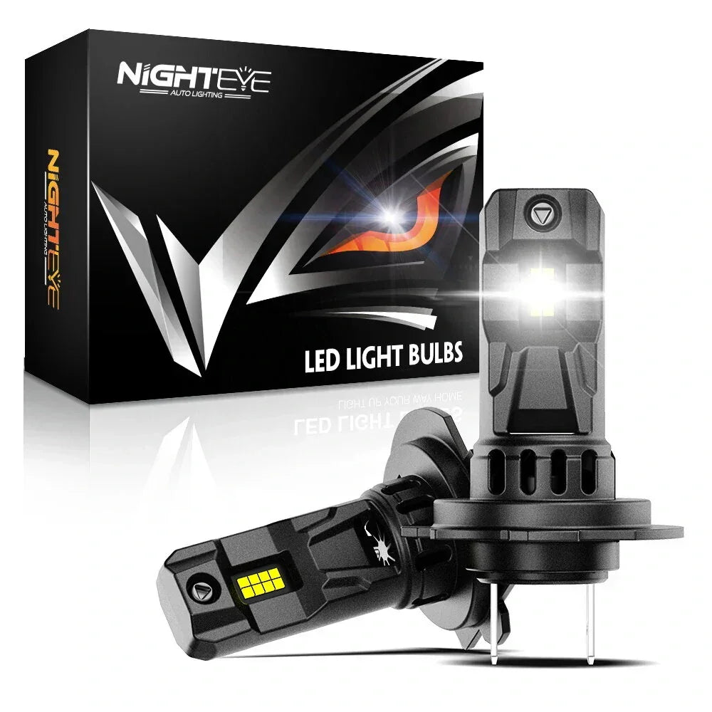 NightEye A315-S7 H7 Two Pin Pair 20000LM 6500K LED Car Headlight Bulbs 70W Auto Headlamp IP68 Waterproof for Modification Cars - Type H7 Two Pin - Biker.Store - www.biker.store