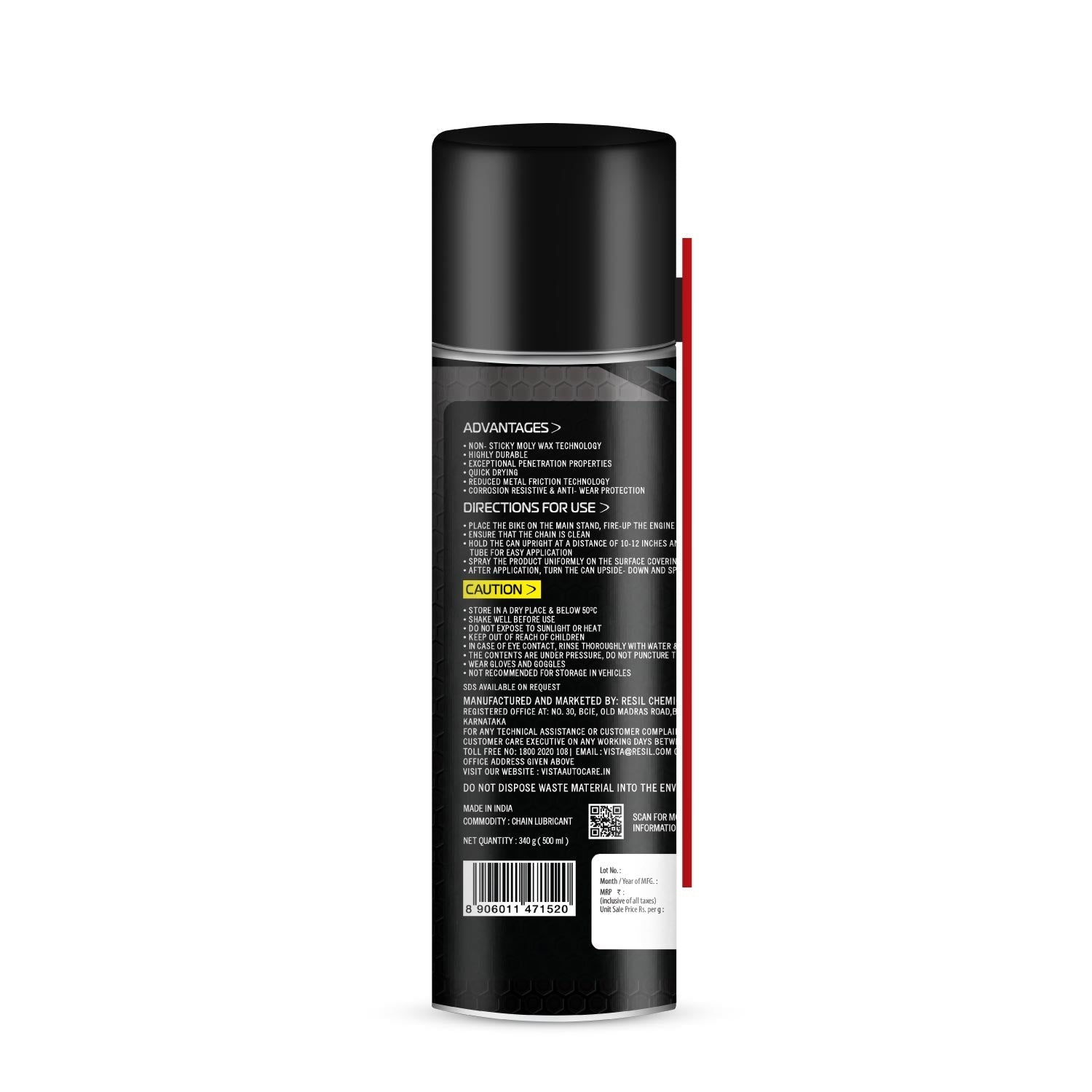 Vista Chain Lube Green 150 ml (110 g) - Biker.Store - www.biker.store
