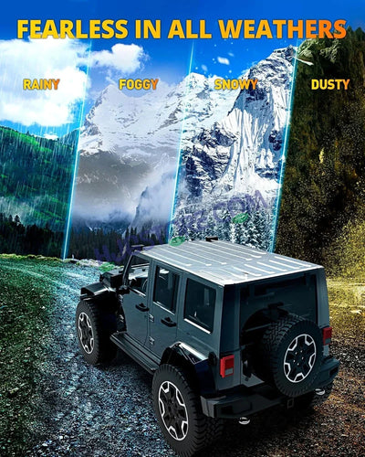 HJG 4 Inch Cube Pod Fog Light 120W 12000 Lumens Fog Light 2pc Foglight Pod Projector Spot Foglight 120W Foglight Ultra Wide Intensity 3000K/6500K LED Fog Lights 4 Inch Cube Light (120W) Universal For All Cars & Bikes LIU HJG 4 Inch Cube Pod Foglights - Biker.Store - www.biker.store
