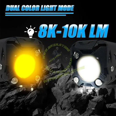 Moto Genius JX-9X-190 WITHOUT HARNESS Single LED Auxiliary Fog Light for Motorcycles & Cars — Universal Fit - Biker.Store - www.biker.store