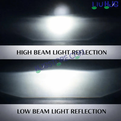 HJG Minus Tri Projector Lens 7 Inch Headlight DRL 107W Projector Ultra Wide 7 Inch Headlight Assembly New Model Projector Headlight Assembly for Royal Enfield Thar | 107W CREE/Osram LED Chip White/Yellow Compatible with Royal Enfield, Jeep, Thar, Gypsy - Biker.Store - www.biker.store