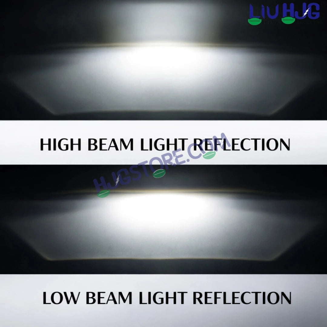 HJG Minus with 3 Projector Lens 7 Inch Headlight DRL 107W Projector Ultra Wide 7 Inch Headlight Assembly New Model Projector Headlight Assembly for Royal Enfield Thar | 107W CREE/Osram LED Chip White/Yellow Compatible with Royal Enfield, Jeep, Thar, Gypsy - HJGstore.com