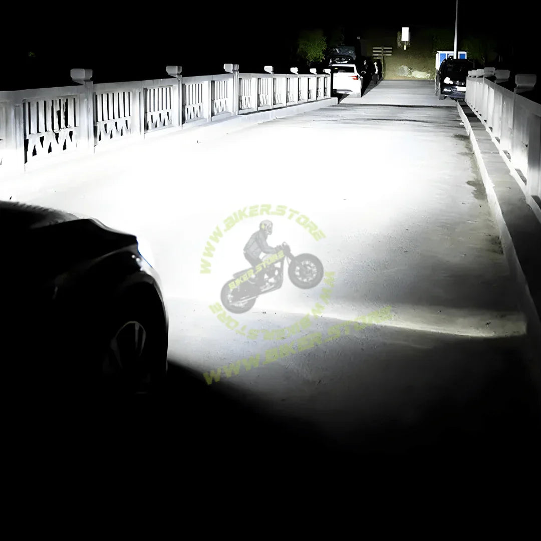 Ki Karry (9005) Ultra Bright LED Headlight Bulb Waterproof & Heat Dissipation 200+200 Watts 12V DC Power APP Control Yellow & White Light Adjustable Universal fit for All Bikes & Cars (Pack of 2) - Biker.Store - www.biker.store