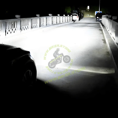 Ki Karry (9005) Ultra Bright LED Headlight Bulb Waterproof & Heat Dissipation 200+200 Watts 12V DC Power APP Control Yellow & White Light Adjustable Universal fit for All Bikes & Cars (Pack of 2) - Biker.Store - www.biker.store