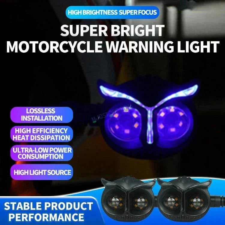 HJG Owl Shape Turn Signal Lights Indicator Universal for All Bikes Models Turn Signal Lights Motorcycle Set of 2 HJG Owl - Biker.Store - www.biker.store