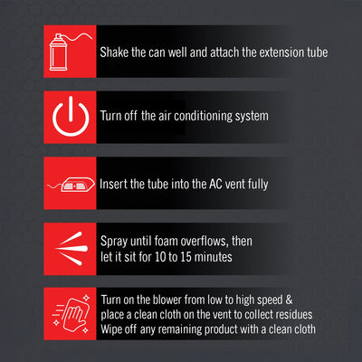 Vista AC Vent Kleen - 380g | Hygiene Foam Spray with Extension Tube - Biker.Store - www.biker.store