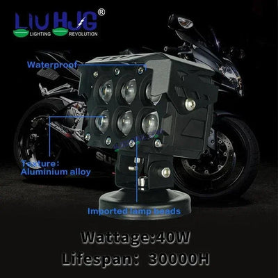 HJG ORIGINAL 180W Future Eyes 6 Future Lens MEGA DRIVE Fog Light For Bike/Car/Thar/Jeep ( Cool White, 90W each * 2 = 180W Total ) - Pack of 2 HJG 180W Fog - Biker.Store - www.biker.store