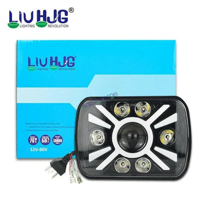 HJG X Shape Splendor Lens Headlight Assembly Square 12v 45w 4x6" 5x7" Inch Led Headlights For Jeep, Splendor Headlight Assembly HJG 231200 - Biker.Store - www.biker.store