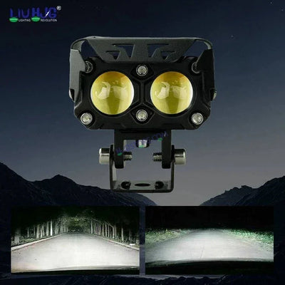 HJG Future Eyes 2 Lens 60W 2 Lens MEGA DRIVE Fog Light For Bike/Car/Thar/Jeep ( Cool White, 30W each * 2 = 60W Total ) - Pack of 2 Future Eyes 2 Lens - Biker.Store - www.biker.store