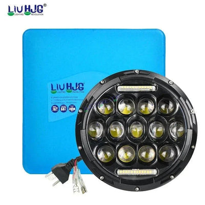 HJG 7 Inch Led Headlight Assembly Halo Lights Dual Color Yellow White 7 Inch Round Motorcycle Lights For Jeeps Universal Car Compatible with Royal Enfield, Jeep & Harley Davidson 231042 2 - Biker.Store - www.biker.store