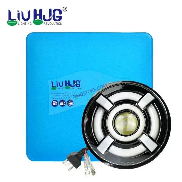 HJG 7 Inch Led Headlight Halo Lights Dual Color Yellow White 30w 7 Inch Round Motorcycle Lights For Jeeps Universal Car Compatible with Royal Enfield, Jeep & Harley Davidson - Biker.Store - www.biker.store