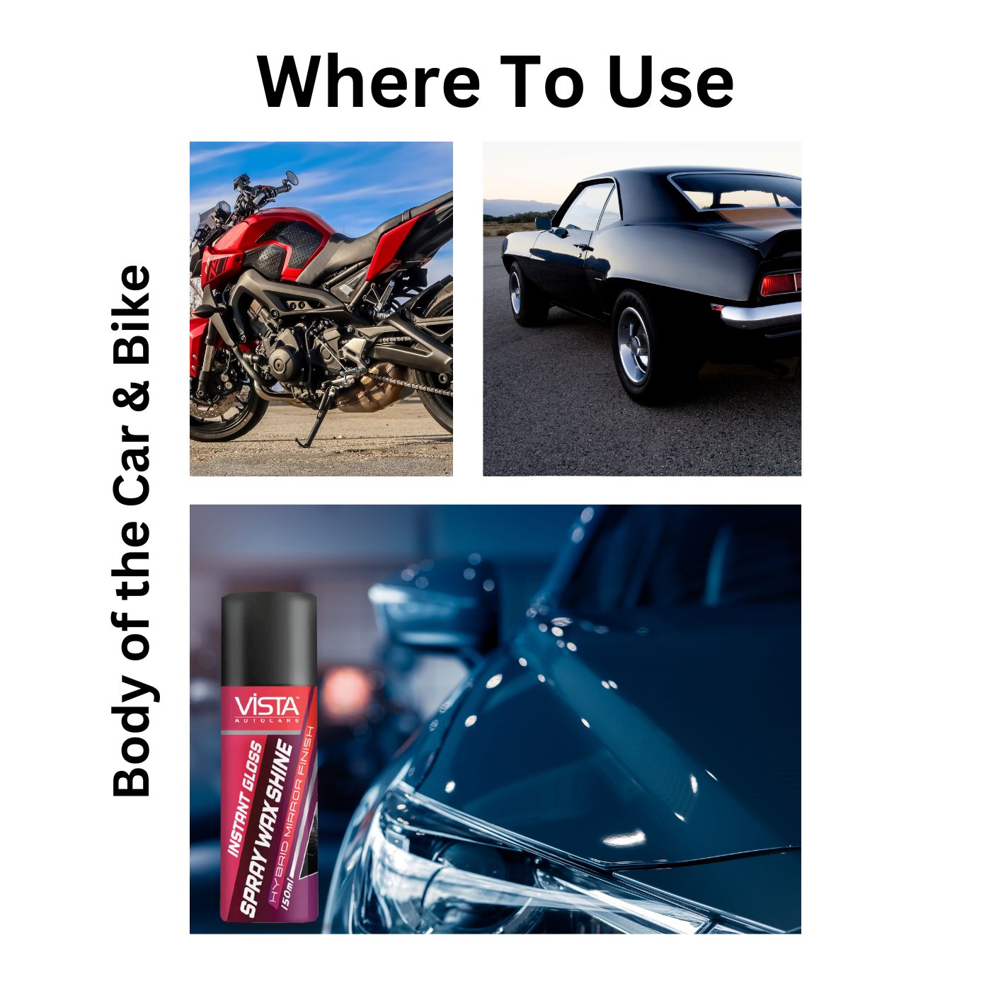 VISTA SPRAY WAX SHINE 150 ml - Biker.Store - www.biker.store