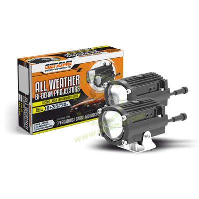Genome 1.8″ Bi-LED All Weather Projectors (100W,800Ft+ Driving Lights) - Biker.Store - www.biker.store