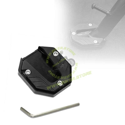 MG Universal Aluminum Two Wheeler Kickstand Extender | Side Stand Extension Pad Support Plate | Anti-Skid Enlarged Base Foot for Scooty Stability - Biker.Store - www.biker.store
