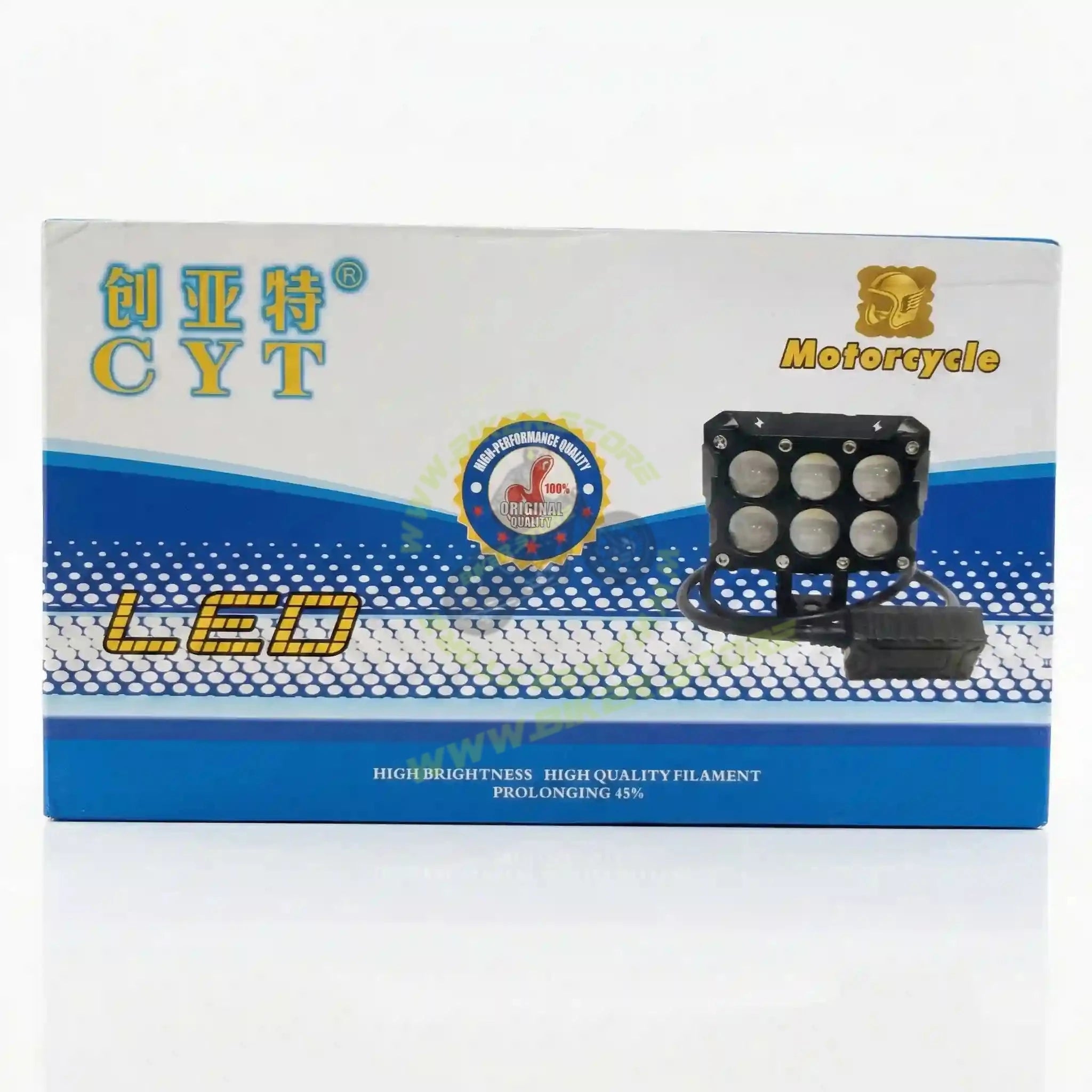 CYT 6x6 Projector Foglight 160W Dual Color (White/Yellow) - Universal Car & Bike LED Foglight - Biker.Store - www.biker.store