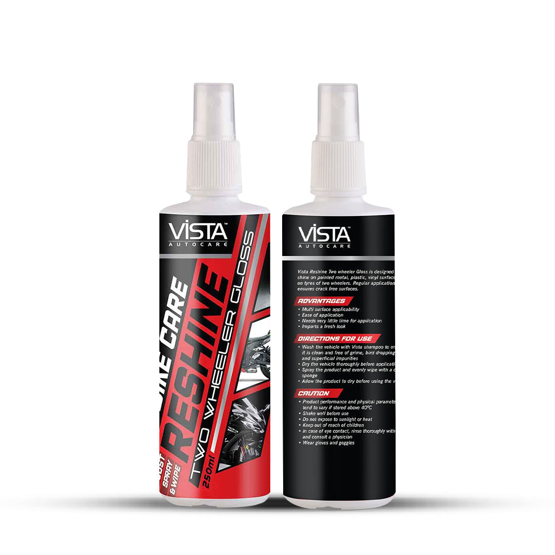 Vista Reshine Car and Two Wheeler Gloss 250 ml - Biker.Store - www.biker.store