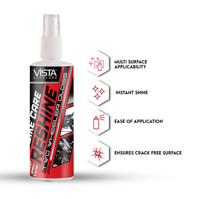 Vista Reshine Car and Two Wheeler Gloss 250 ml - Biker.Store - www.biker.store
