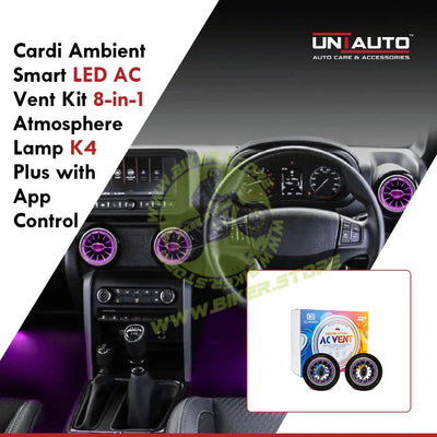 Cardi Ambient Smart LED AC Vent Kit for Thar & Thar Roxx, 8-in-1 Atmosphere Lamp K4 Plus with App Control - Biker.Store - www.biker.store