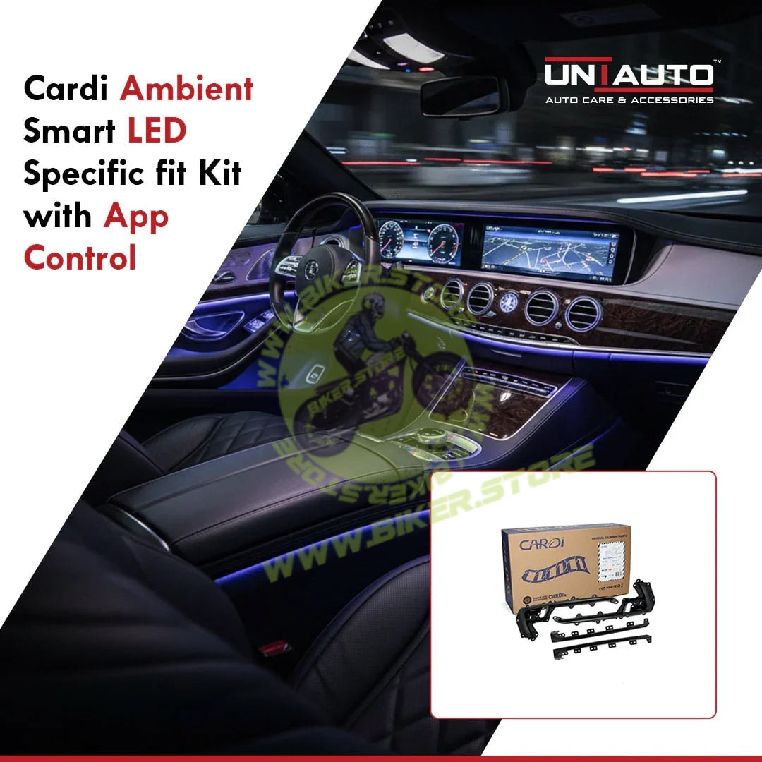 Cardi Ambient Smart LED Specific fit Kit for Toyota Fortuner with App Control - Biker.Store - www.biker.store