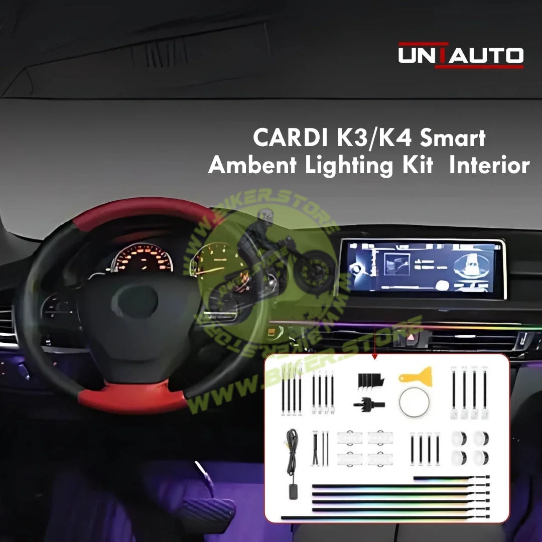 Cardi Its Mine K3/ K4 Smart Ambient Lighting | Atmosphere Light Set For Interior Car Lighting | Universal Ambient Lighting Solution with App Control - Biker.Store - www.biker.store