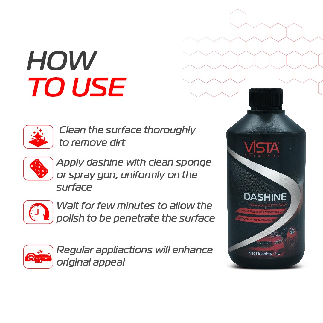 Vista Dashine 1 L Non-Greasy Dashboard Polish - Biker.Store - www.biker.store