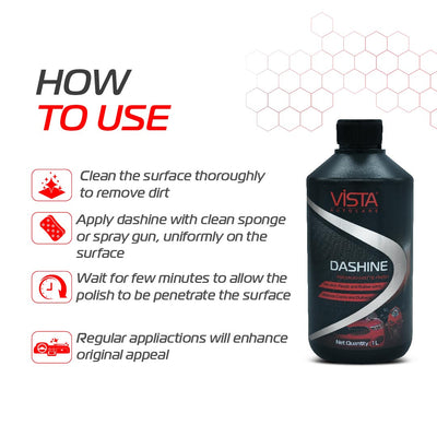 Vista Dashine 1 L Non-Greasy Dashboard Polish - Biker.Store - www.biker.store