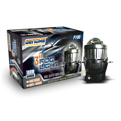 Genome 3’ FOG LIGHT BI-LED PROJECTOR F100 3 Inch Car Foglight - Biker.Store - www.biker.store