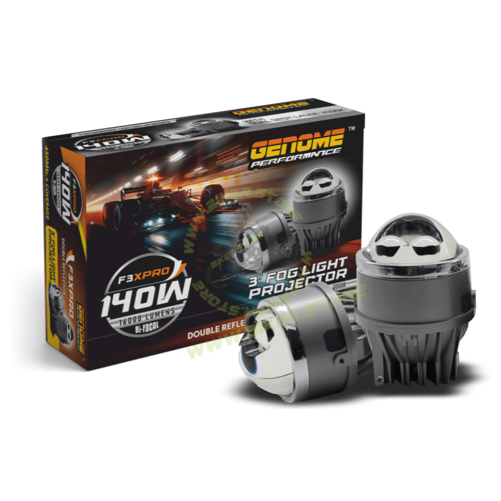 Genome 3’ FOG LIGHT BI-LED PROJECTOR F3 X 3 Inch Car Foglight - Biker.Store - www.biker.store