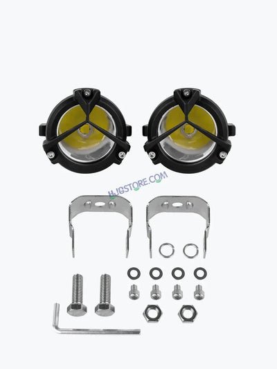 HJG Mercedes Y Lens Version 1.0 CREE Foglight Ultra Wide CREE Intensity LED Driving Fog Lights White (2*45W = 90W Total) Universal For All Cars & Bikes HJG CREE Off Road Foglights Spread LIU HJG Trident 1.0 Mercedes Y Lens Version 1.0 Foglight, Pack of 2 - Biker.Store - www.biker.store
