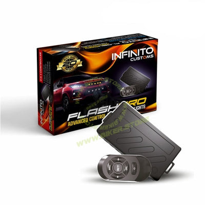 Genome Flash Pro Combo 200W 8-Piece LED Car Grille Lights Kit | 1-Inch Stealth Pods | Dual Color 3000K Yellow Low & 6000K White High Beam | Includes Wireless Remote & Wiring Harness - Biker.Store - www.biker.store