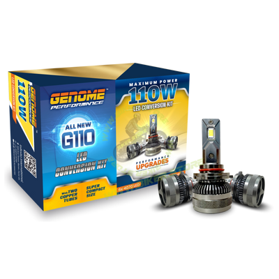 Genome 110W LED Conversion Kits (4500K/6000K) High-Low Beam - Biker.Store - www.biker.store