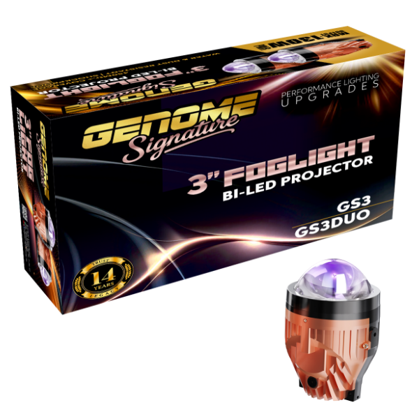 Genome 3″ BI-LED FOG LIGHT PROJECTOR GS3DUO - Biker.Store - www.biker.store