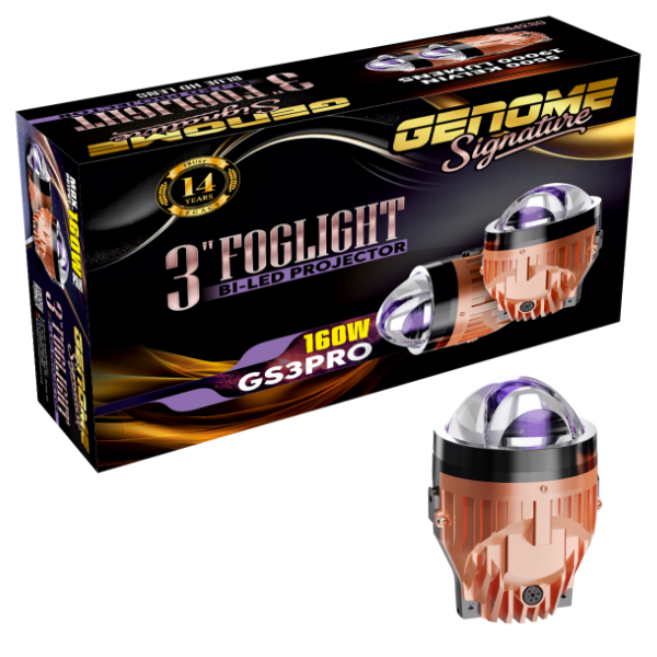 Genome 3″ BI-LED FOG LIGHT PROJECTOR GS3PRO - Biker.Store - www.biker.store