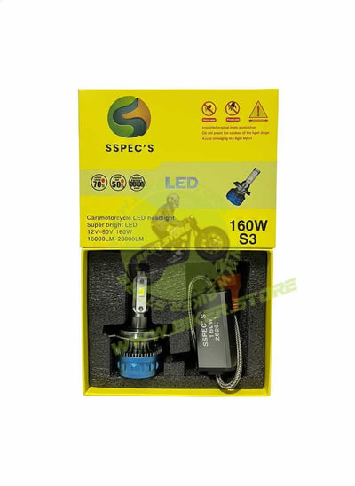 SSPEC 160W H4 Ultra High Power LED Headlight Bulb System (12V-80V) (1 Year Warranty) - Biker.Store - www.biker.store