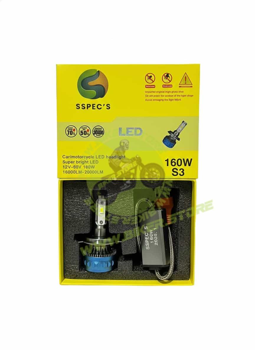 SSPEC 160W H4 Ultra High Power LED Headlight Bulb System (12V-80V) (1 Year Warranty) - Biker.Store - www.biker.store