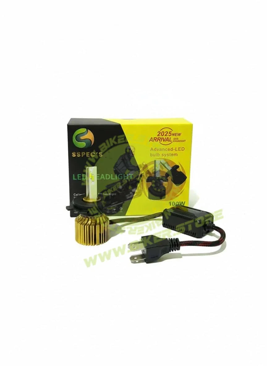 SSPEC 100W H4 Advanced LED Headlight Bulb System (12V-80V) (1 Year Warranty) - Biker.Store - www.biker.store